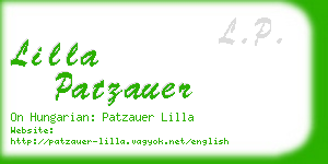 lilla patzauer business card